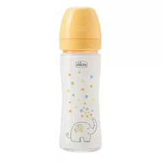   Chicco Perfect Easy Üveg Cumisüveg 240ml Lassú Szilikon Áramlással Újszülött Kortól - Higiénikus Mindennapi Babaetetéshez