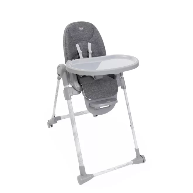 Chicco Polly Etetőszék Armonia Carrara - Állítható Magasságú, Összecsukható és Könnyen Tisztítható Acélvázas Babaszék Puha Ülőrésszel