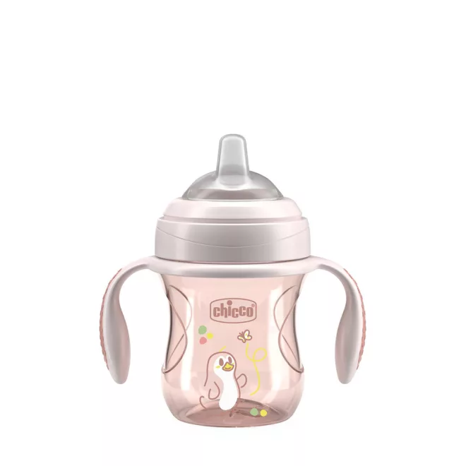 Chicco Transition Pink Tanulópohár Fülekkel 4 Hónapos Kortól - Finom Átmenet Cumisüvegről Pohárra