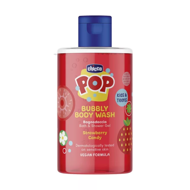 Chicco Pop Eper Cukorka Tusfürdő Gél 300ml - Illatos Gyerek Fürdető