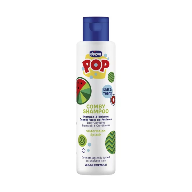 Chicco Pop Comby Dinnye Sampon És Kondicionáló 250ml - 2in1 Gyerek Hajápoló