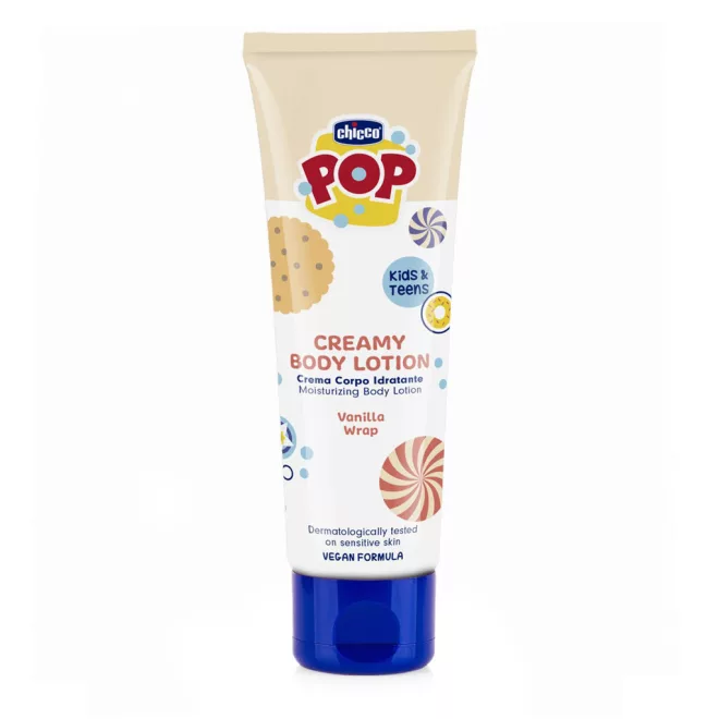 Chicco POP Vanilla Krémes Testápoló Gyerekeknek és Tiniknek 150ml, Illatos Bőrápoláshoz