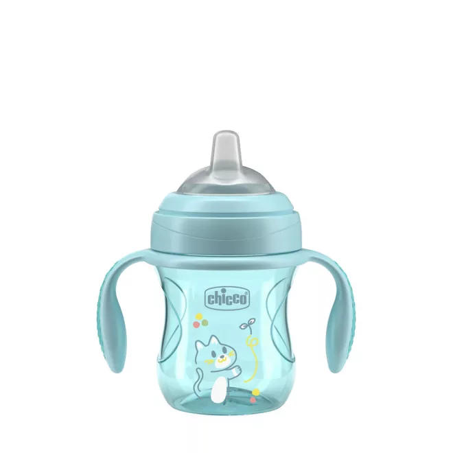 Chicco Transition Teal Tanulópohár Fülekkel 4 Hónapos Kortól - Kényelmes Első Ivástanuláshoz