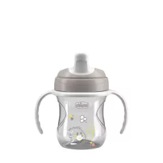   Chicco Training Grey Tanulópohár Fülekkel 6 Hónapos Kortól - Könnyű Fogás Első Pohárhoz