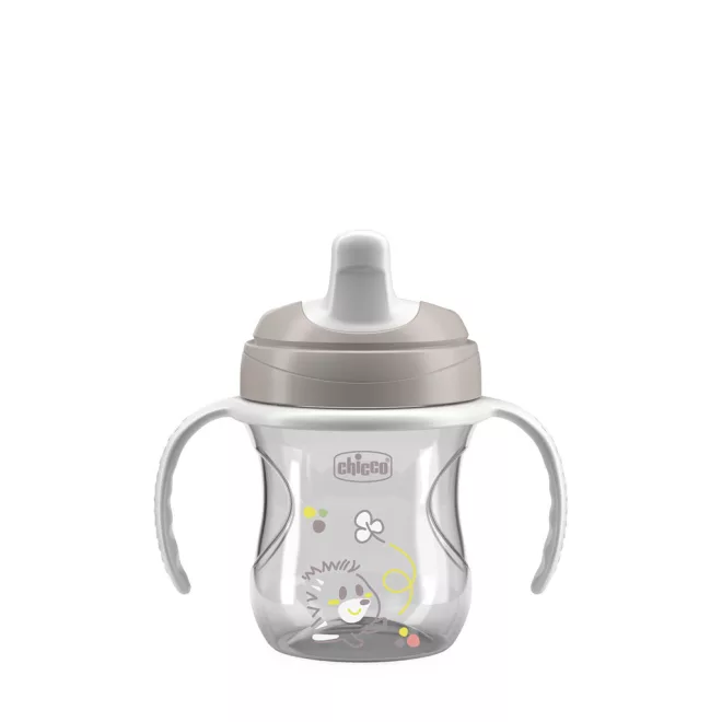 Chicco Training Grey Tanulópohár Fülekkel 6 Hónapos Kortól - Könnyű Fogás Első Pohárhoz