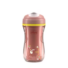   Chicco Active Pink Termo Tanulópohár Kemény Csőrrel 14 Hónapos Kortól - Melegen és Hűvösen Tartáshoz