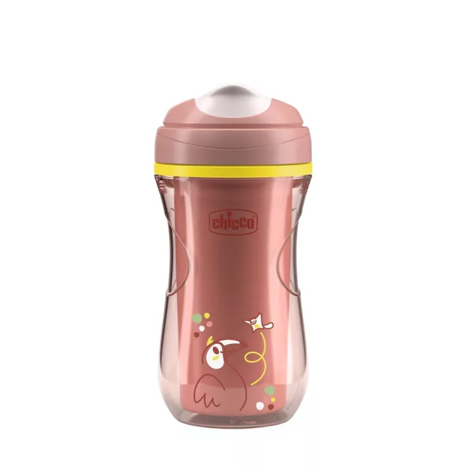 Chicco Active Pink Termo Tanulópohár Kemény Csőrrel 14 Hónapos Kortól - Melegen és Hűvösen Tartáshoz