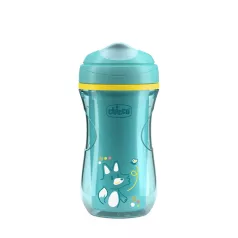   Chicco Active Teal Termo Tanulópohár Kemény Csőrrel 14 Hónapos Kortól - Praktikus Itatáshoz Útközben