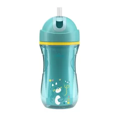   Chicco Sport Teal Termo Pohár Szívószállal 14 Hónapos Kortól - Hőtartó Itatópohár Mindennapokra