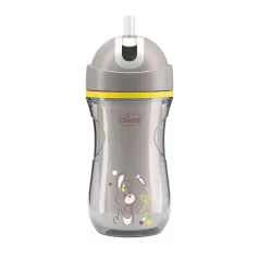   Chicco Sport Grey Termo Pohár Szívószállal 14 Hónapos Kortól - Aktív Gyermekeknek Útközben