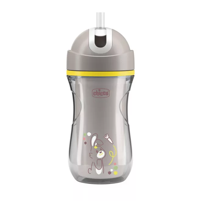 Chicco Sport Grey Termo Pohár Szívószállal 14 Hónapos Kortól - Aktív Gyermekeknek Útközben