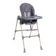 Chicco Polly Essential Etetőszék Szén - Állítható Magasságú, Összecsukható és Könnyen Tisztítható Babaszék Kényelmes Párnázott Üléssel