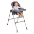 Chicco Polly Essential Etetőszék Szén - Állítható Magasságú, Összecsukható és Könnyen Tisztítható Babaszék Kényelmes Párnázott Üléssel