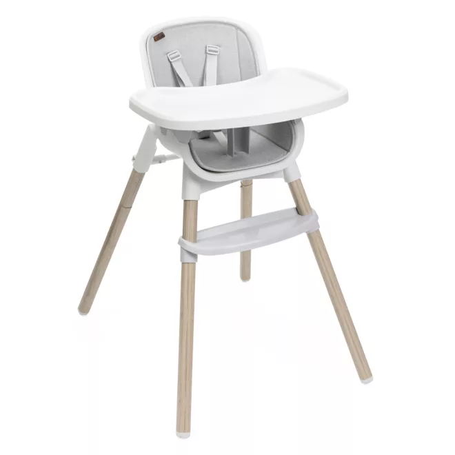 Chicco Etetőszék Zest Plus - Wooden Grey - Kényelmes Etetéshez Stabil Baba Étkezésekhez