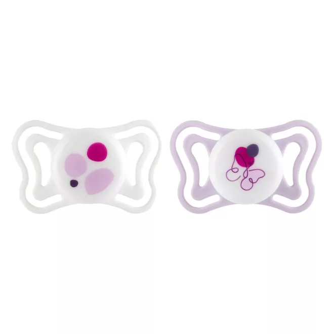 Chicco PhysioForma Light Rózsaszín Szilikon Fogszabályozó Cumi 2-6 Hónapos Korig, Ortodontikus Baba Cumi 2db