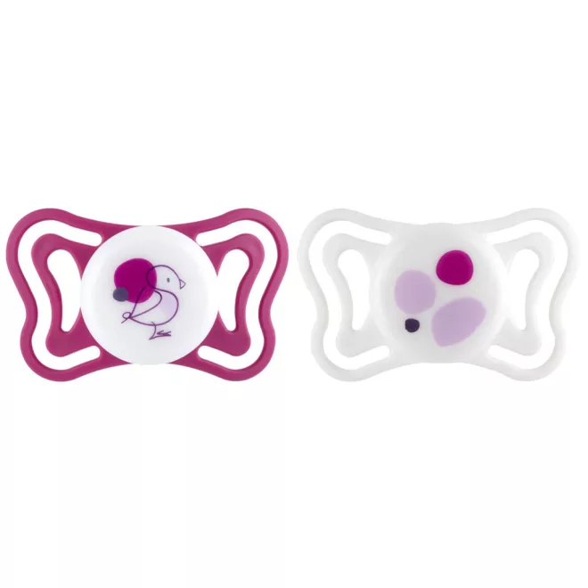 Chicco PhysioForma Light Rózsaszín Szilikon Fogszabályozó Cumi 6-16 Hónapos Korig, Ortodontikus Baba Cumi 2db