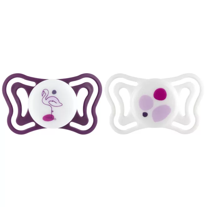Chicco PhysioForma Light Rózsaszín Szilikon Fogszabályozó Cumi 16-36 Hónapos Korig, Ortodontikus Baba Cumi 2db