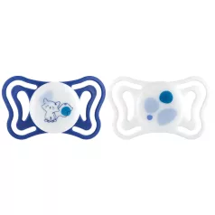   Chicco PhysioForma Light Kék Szilikon Fogszabályozó Cumi 16-36 Hónapos Korig, Ortodontikus Baba Cumi 2db