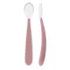 Chicco Szilikon Baba Kanál Soft pink 2db, 6 Hónapos Kortól, Puha Kialakítással