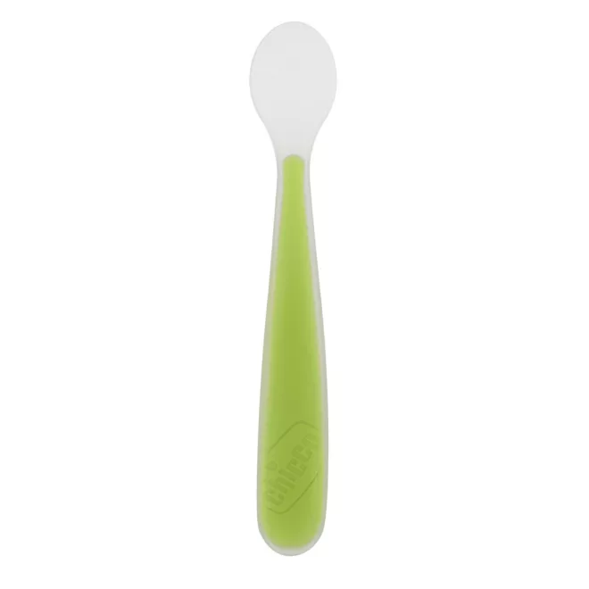 Chicco Szilikon Kanál Soft Green 6 Hónapos Kortól – Puha Szilikonból, Önálló Étkezés Tanulásához