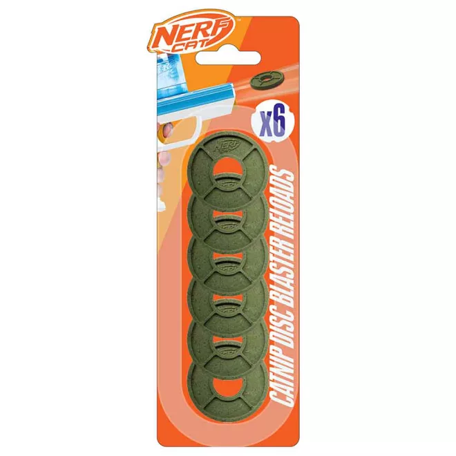 Nerf Cat Macskajáték 6 Db Habkorong Macskamentával 3,84 Cm – Aktív Játékhoz és Lefárasztáshoz