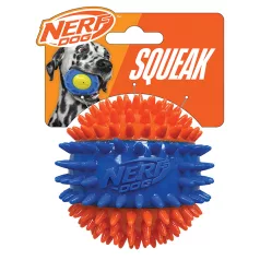   Nerf Dog Kék Sípoló Tüskés Labda Kutyáknak 6,9cm, Aktív Játékhoz és Apportozáshoz