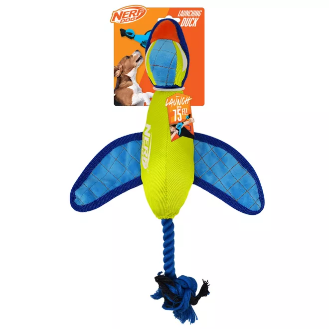 Nerf Dog Kutyajáték Nylon Plüss Kacsa Zörgő Szárnyakkal Dobálásra – 42 Cm – Aktív Játékhoz és Lefárasztáshoz