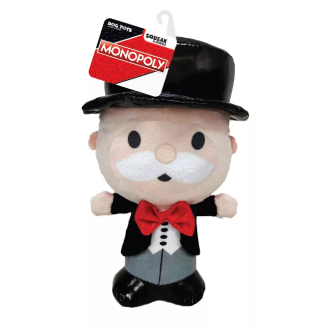 Hasbro Monopoly Mr. Money Kutyajáték 18cm, Játékos Rágáshoz és Aktív Elfoglaltsághoz