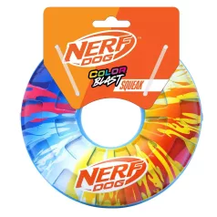   Nerf Dog Kutyajáték Sípoló Karika Színes Fogantyúval 15 Cm – Aktív Játékhoz és Lefárasztáshoz