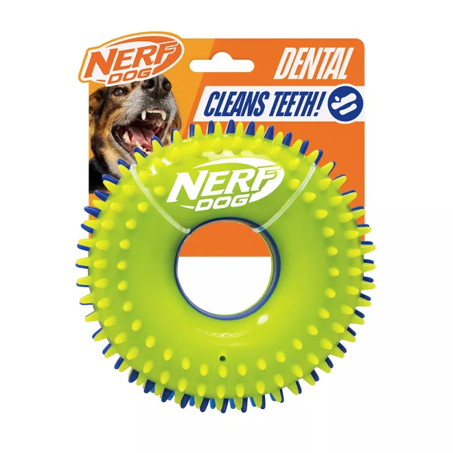 Nerf Dog Kutyajáték Sípoló Kör Tüskékkel 15 Cm – Aktív Játékhoz és Lefárasztáshoz