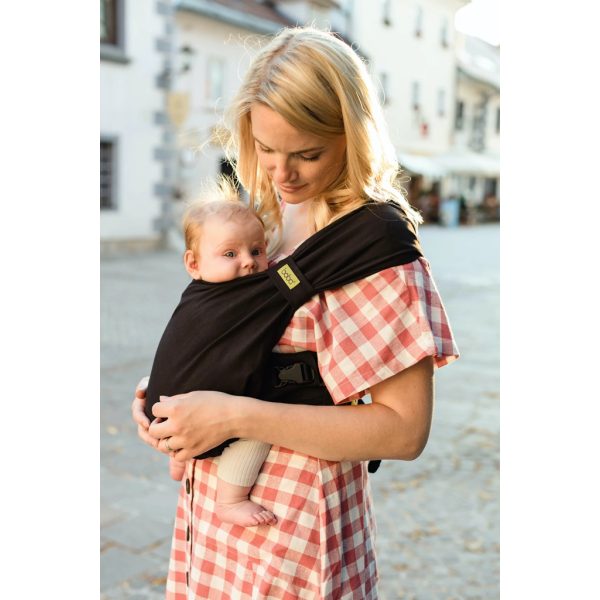 Boba Gyermekhordozó Boba Bliss Black V2 - Szabadalmaztatott Hibrid Hordozó, Kényelmes és Rugalmas, Születéstől 18 hónapos korig (3-15 kg), Mosógépben Mosható, Légáteresztő Anyagból