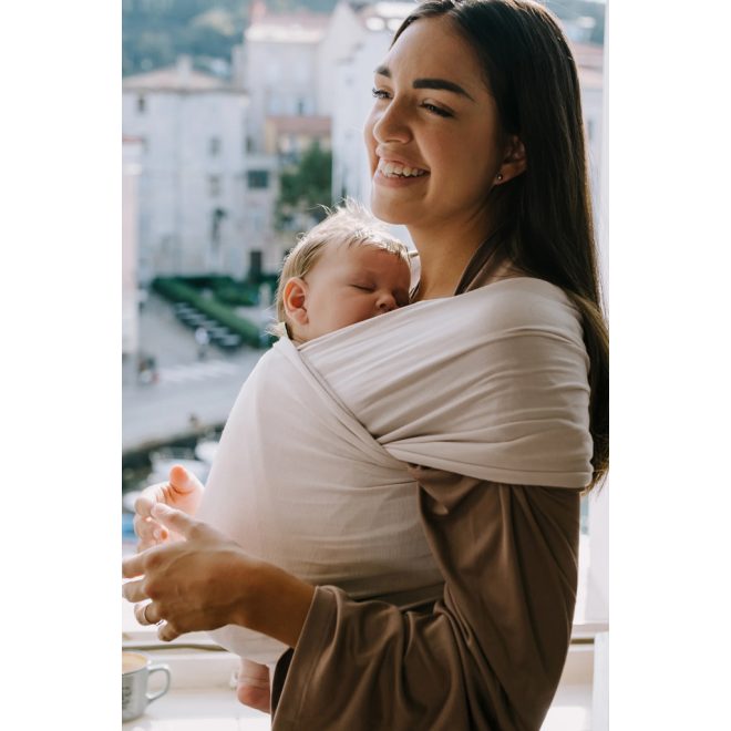 Boba Serenity Wrap Babahordozó Kendő Organic Stone - Légáteresztő, Könnyű és Rugalmas Bambusz Anyagú Hordozókendő Újszülöttkortól