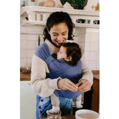   Boba Gyermekhordozó Boba Bliss Vintage Navy Blue V2 - Szabadalmaztatott Hibrid Hordozó, Kényelmes és Rugalmas, Születéstől 18 hónapos korig (3-15 kg), Mosógépben Mosható, Légáteresztő Anyagból