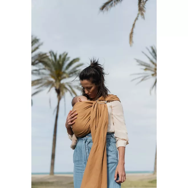 Boba Ring Wrap Babahordozó Kendő Rye - Gyűrűs, Könnyen Állítható és Légáteresztő Hordozókendő Prémium Anyagból Újszülöttkortól