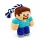 Minecraft Steve Plüss Kutyajáték Erős Kötéllel, Húzós Játékhoz és Apportírozáshoz, 20cm