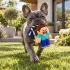 Minecraft Steve Plüss Kutyajáték Erős Kötéllel, Húzós Játékhoz és Apportírozáshoz, 20cm