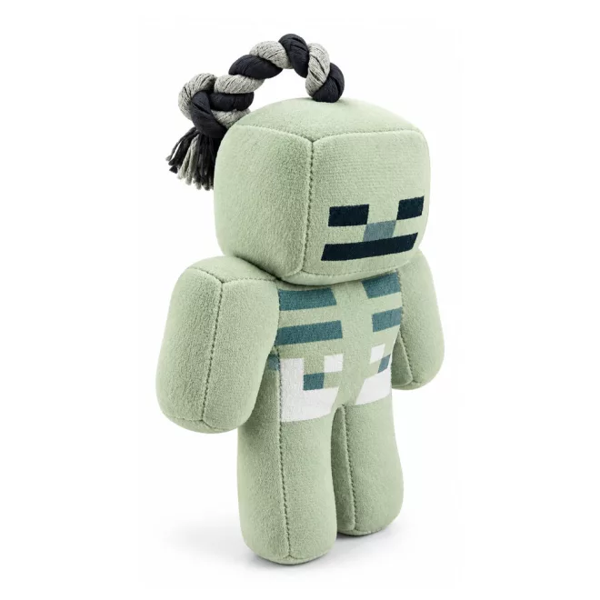 Minecraft Skeleton Plüss Kutyajáték Erős Kötéllel, Húzós Játékhoz és Apportírozáshoz, 20cm