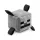 Minecraft Skeleton Sípoló Kutyajáték Kocka Rágáshoz és Apportírozáshoz, 8cm