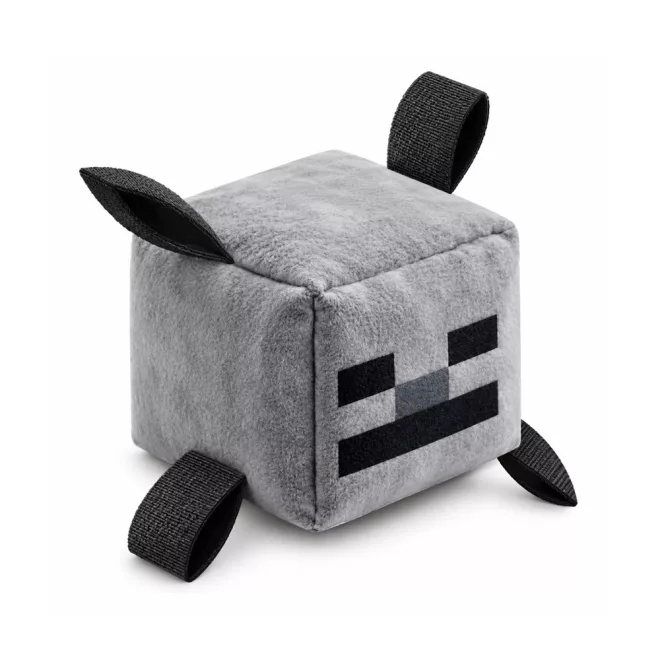 Minecraft Skeleton Sípoló Kutyajáték Kocka Rágáshoz és Apportírozáshoz, 8cm