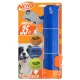 Nerf Dog Kutyajáték Blaster 30 Cm Klip Nélküli Labdával + 3 Db Sípoló Teniszlabda 5 Cm – Aktív Játékhoz és Lefárasztáshoz