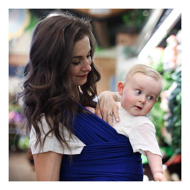 Boba Wrap Bamboo Dark Blue Babahordozó Kendő Kenguru 18 Hónapos Korig (max 15kg)