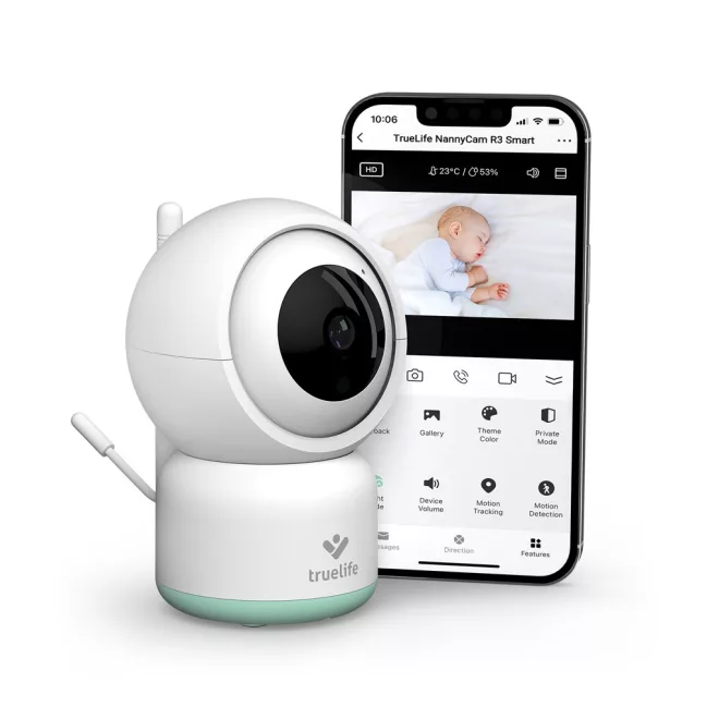 TrueLife NannyCam R3 Smart Digitális Bébiőr - Okos Videós Felügyelethez és Nyugodt Éjszakákhoz