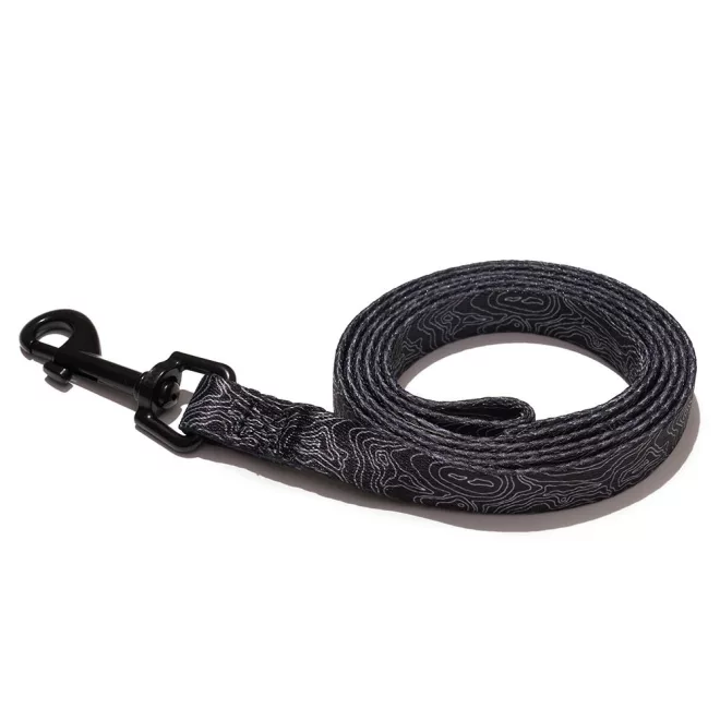 Explorer Dog Póráz Fekete Topográfia S - 120x1,5 Cm – Stabil Vezetéshez és Mindennapi Sétákhoz