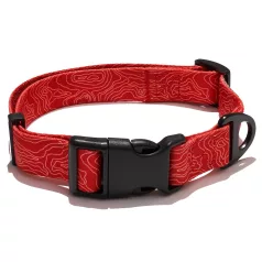   Explorer Dog Kutya Nyakörv Piros Topográfia L - 41-66x2, 5 Cm – Kényelmes és Tartós Mindennapi Használatra