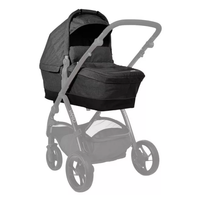 Petite & Mars Vario/Spider Black Melange Babakocsihoz Mózeskosár - Újszülött Kortól, Kényelmes és Biztonságos Pihenéshez