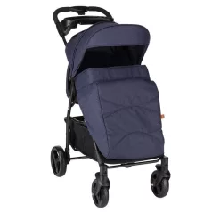   Petite & Mars Lábzsák Easy/Musca Midnight Blue Babakocsihoz - Meleg és Kényelmes Sétákhoz Hideg Időben is Praktikus