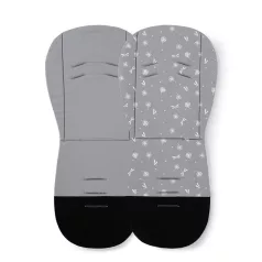   Petite & Mars Foamy Ülésbetét Babakocsiba Grey Dragonfly - Párnázott, Kényelmes és Légáteresztő Ülésbetét Elegáns Mintával