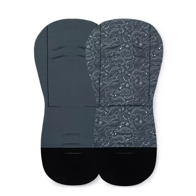 Petite & Mars Foamy Ülésbetét Babakocsiba Anthracite Dino - Párnázott, Kényelmes és Légáteresztő Ülésbetét Babakocsikhoz