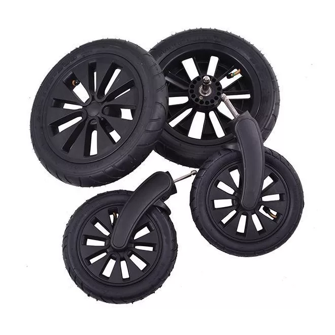 Petite & Mars 4 db Felfújható Kerék Szett Street+ Babakocsihoz - Kényelmes és Tartós Kerékszett a Simább Útért