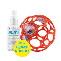   Baby Einstein Oball Bright Starts Rattle Orange Készségfejelsztő Csögő és Rágóka + Ajándék Aquaint Tisztító Folyadék 50ml